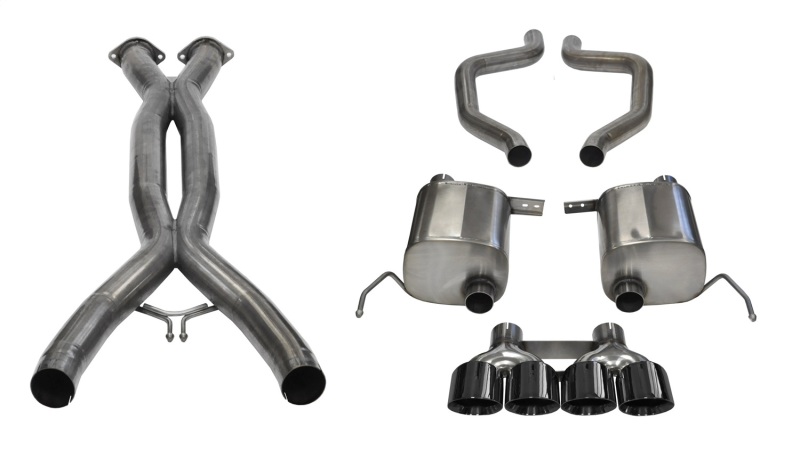 Chevrolet Corvette Z06 Performance Exhaust - CORSA Performance - Cat Back Xtreme - Black - `15-`19